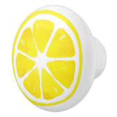 Waterverf Lemon Slice Ceramic Knob. Keramische Knop (Rechts)