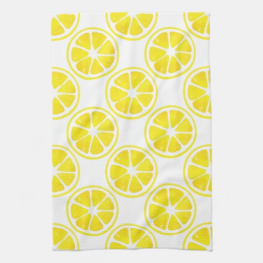 Waterverf Lemon Slice Pattern Theedoek (Verticaal)