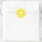 Waterverf Lemon Slice Ronde Sticker (Tas)