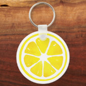 Waterverf Lemon Slice Sleutelhanger (Achterkant)