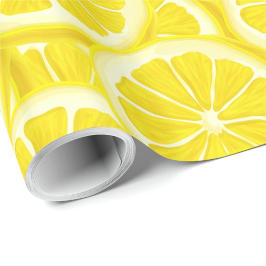 Waterverf Lemon Slices Cadeaupapier (Rol Hoek)