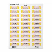 Waterverf Lemon Slices Etiket (Full Sheet)