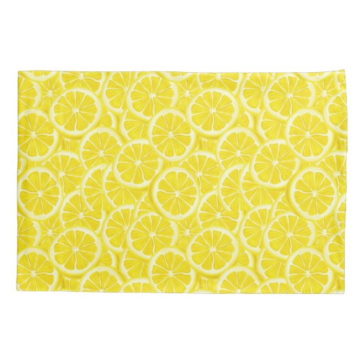 Waterverf Lemon Slices Kussensloop (Achterkant-Links)