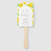 Waterverf Lemon Theme Baby shower Handwaaier (Voorkant)
