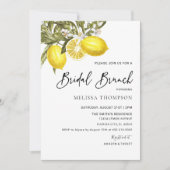 Waterverf Lemon Theme Bridal Brunch Kaart (Voorkant)