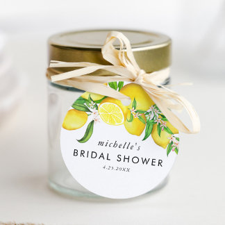 Waterverf Lemon Vrijgezellenfeest Bedankjes Labels