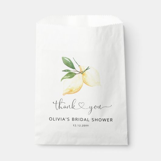 Waterverf Lemon Vrijgezellenfeest Favor Bags Bedankzakje (Voorkant)
