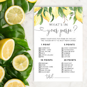 Waterverf Lemon Wat zit er in je Purse Game