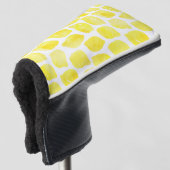 Waterverf Lemon Yellow White Summer Pattern Golfheadcover (3/4 voorkant)