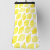 Waterverf Lemon Yellow White Summer Pattern Golfheadcover (Draai 90)