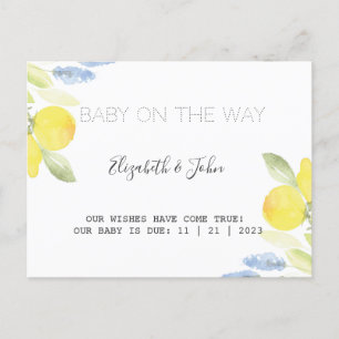 Waterverf Lemons Aankondigingskaart