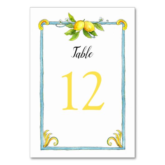 Waterverf  Lemons Bindingnummers Kaart (Achterkant)
