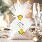 Waterverf Lemons Citrus Modern Weddenschap Harteli Bedankjes Labels