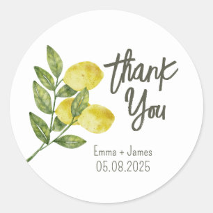 Waterverf Lemons Dank u Sticker