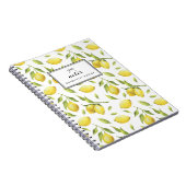  Waterverf Lemons en Greenery Pattern Notitieboek (Rechterzijde)