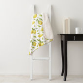 Waterverf Lemons en Greenery Pattern Sherpa Deken (In situ)