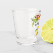 Waterverf Lemons Floral Greenery Limoncello Shot Glas (Links)