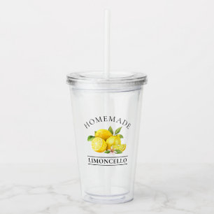 Waterverf Lemons Homemade Limoncello Acryl Drinkbeker