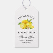 Waterverf Lemons Limoncello Bruiloft Bedankt Cadeaulabel (Voorkant)