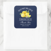 Waterverf Lemons Limoncello Hartelijk dank Vierkante Sticker (Tas)