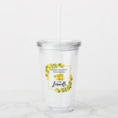 Waterverf Lemons Limoncello penseel Script Acryl Drinkbeker (Voorkant)