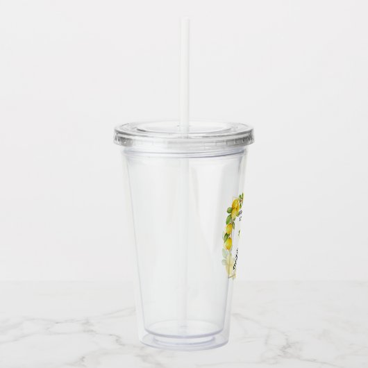 Waterverf Lemons Limoncello penseel Script Acryl Drinkbeker (Rechts)