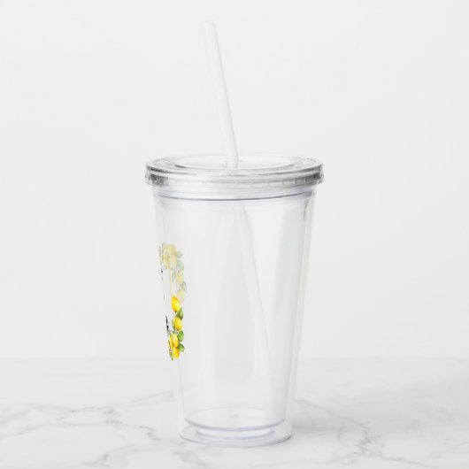 Waterverf Lemons Limoncello penseel Script Acryl Drinkbeker (Links)