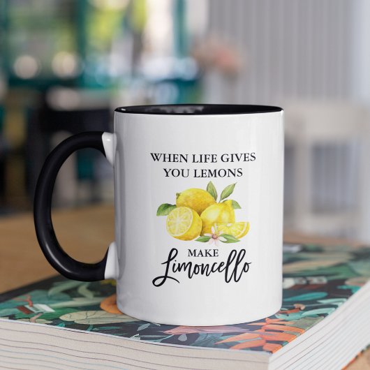 Waterverf Lemons Limoncello penseel Script Mok