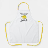 Waterverf Lemons Limoncello penseel Script Schort (Voorkant)