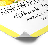 Waterverf Lemons Limoncello Wedding Poster (Hoek)