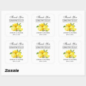 Waterverf Lemons Limoncello Wedding Vierkante Sticker (Vel)