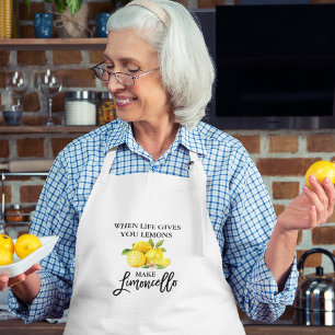 Waterverf Lemons Modern Brush Script Limoncello Standaard Schort