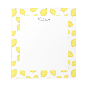 Waterverf Lemons Patroon 2 Notitieblok