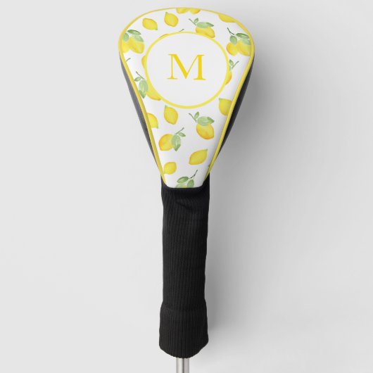 Waterverf Lemons Patroon Golfheadcover (Voorkant)