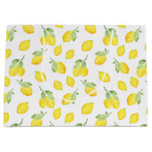 Waterverf Lemons Patroon Groot Cadeauzakje (Voorkant)