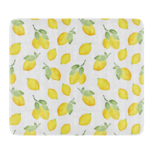 Waterverf Lemons Patroon Snijplank