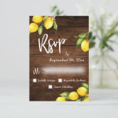 Waterverf Lemons RSVP Typografie Rustiek Hout (Staand voorkant)