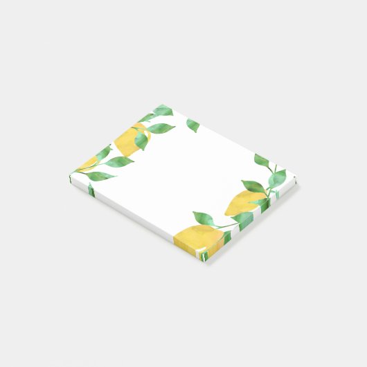 Waterverf Lemons Sticky Notes (Schuin)