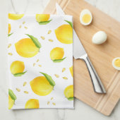 Waterverf Lemons Theedoek (Quarter Fold)