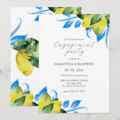 Waterverf Lemons Verlovingsfeest Kaart (Voorkant / Achterkant)