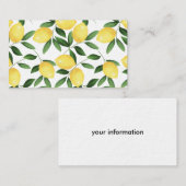 WATERVERF LEMONS VISITEKAARTJE (Voorkant / Achterkant)