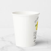 Waterverf Lemons Weddenschap Bedankt Limoncello Papieren Bekers (Rechts)