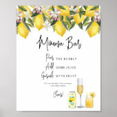 Waterverf Lemons Weddenschap Mimosa Bar Poster (Voorkant)