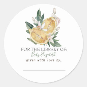 Waterverf Lemons Zwangerschap Ronde Sticker