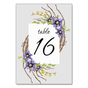 Waterverf lente bloemen kale takken bruiloft kaart