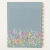 Waterverf lente bloemenmonogram planner (Achterkant)