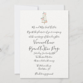 Waterverf Lente Botanical Wedding Invitation Kaart