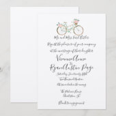 Waterverf Lente Botanical Wedding Invitation Kaart (Voorkant / Achterkant)