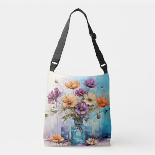 Waterverf Lente Flowers Crossbody Tas