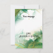 Waterverf Lente Groen Dank u Kaarten (Achterkant)